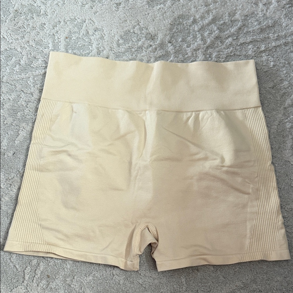 PINK Victoria's Secret Beige High-Waisted Shorts